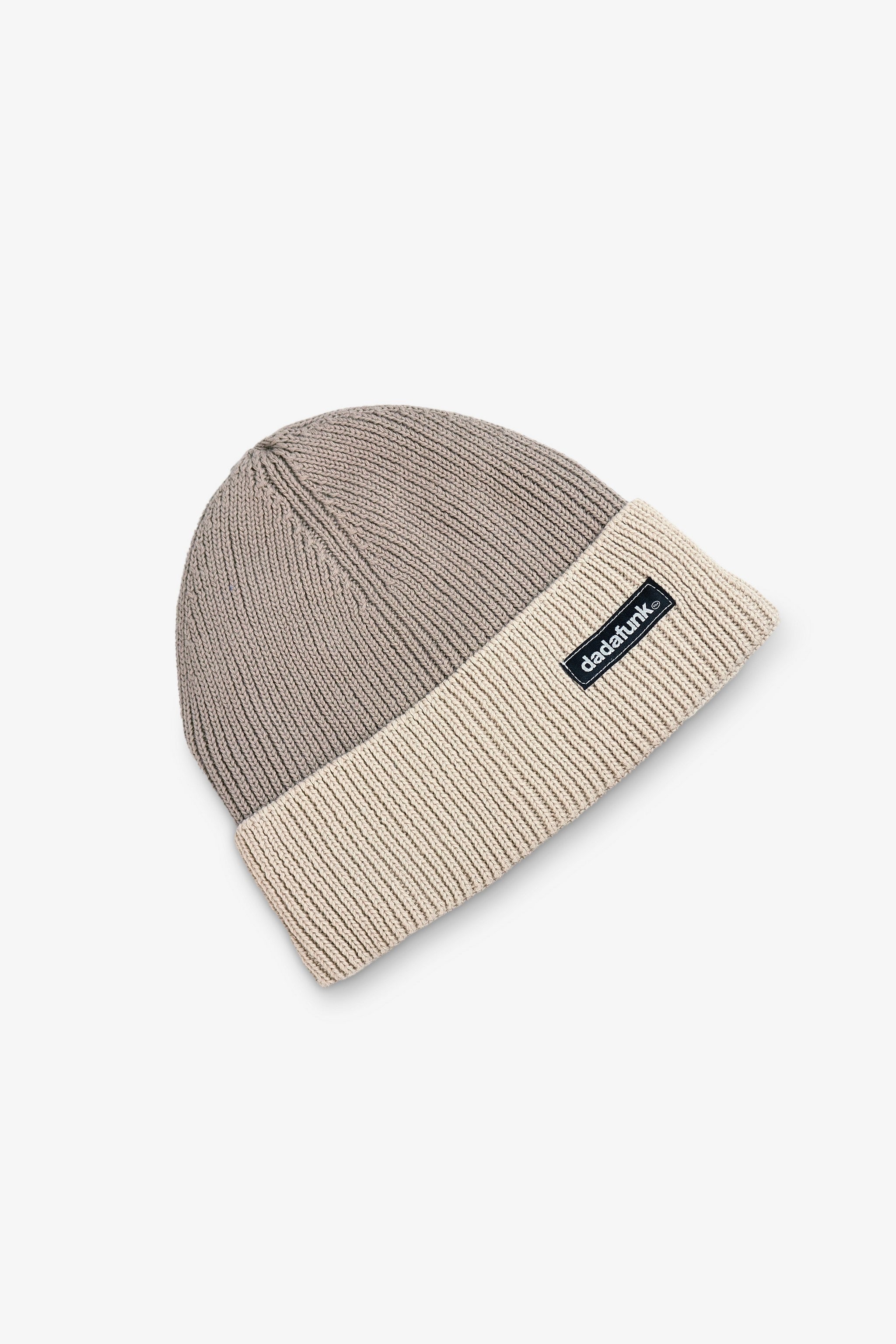 Two-Tone Beanie with Contrast Stitch