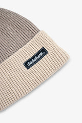 Two-Tone Beanie with Contrast Stitch