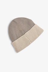 Two-Tone Beanie with Contrast Stitch